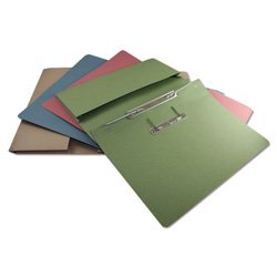 PremierTeam Right-hand Gemini Pocket Spring Transfer File Recycled 315gsm 38mm 356x254mm Green [Pack 25]