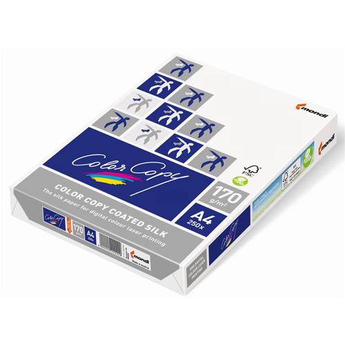 Color Copy Card Premium Coated Silk A4 170gsm FSC White Ref CCS0170 [250 Sheets]