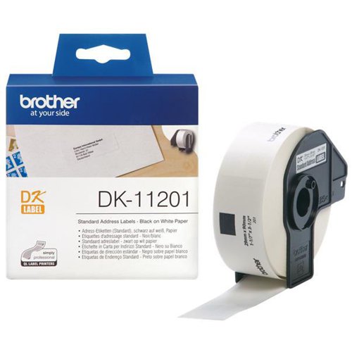 Brother Label Address Standard 29x90mm White Ref DK11201 [Roll of 400]