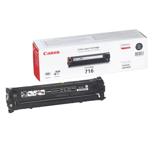 Canon 716BK Laser Toner Cartridge Page Life 2300pp Black Ref 1980B002