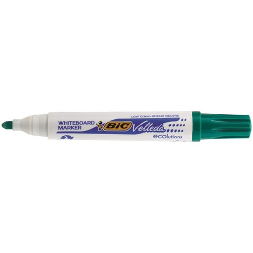 Bic Velleda Marker Whiteboard Dry-wipe 1701 Large Bullet Tip 1.5mm Line Green Ref 904940 [Pack 12]