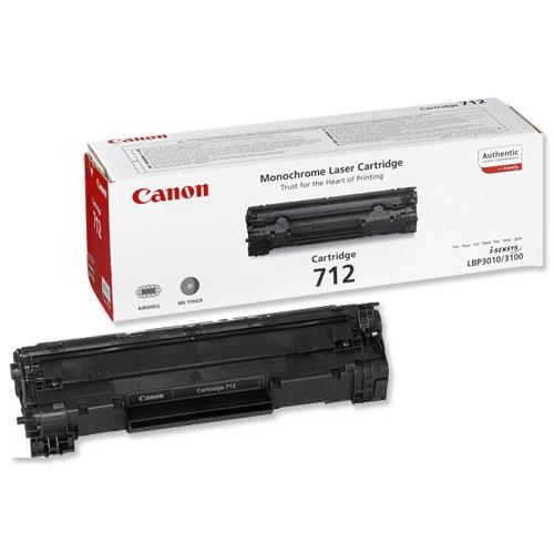Canon 712 Laser Toner Cartridge Page Life 1500pp Black Ref 1870B002 861103 Buy online at Office 5Star or contact us Tel 01594 810081 for assistance