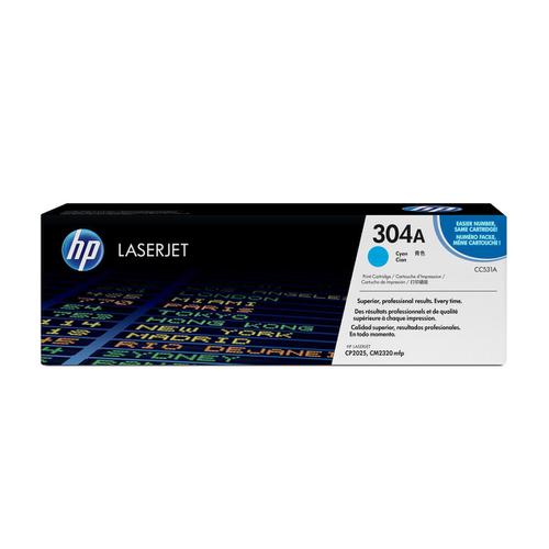HP 304A Laser Toner Cartridge Page Life 2800pp Cyan Ref CC531A
