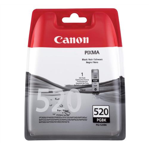 Canon PGI-520BK Inkjet Cartridge Page Life 350pp 19ml Black Ref 2932B001 861030 Buy online at Office 5Star or contact us Tel 01594 810081 for assistance