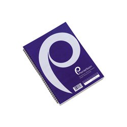 PremierTeam FSC Spiral Bound Hard Cover Notebook 70gsm Ruled with Margin Perf Punched 2 Holes 160pp A5+ Blue & White [Pack 10] 878286 Buy online at Office 5Star or contact us Tel 01594 810081 for assistance