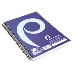 PremierTeam FSC Spiral Bound Notebook Poly Cover 90gsm Ruled with Margin Perf Punched 2 Holes 160 Pages A5+ [Pack 10]