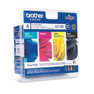 Brother InkjetCartValuePack PageLife 450pp BlackPageLife 325ppCyan/Magenta/Yellow RefLC1100VALBP [Pack 4] Brother