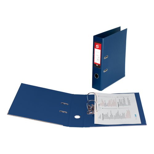 5 Star Office Premium Polypropylene Lever Arch File A4 Royal Blue [Pack 10]