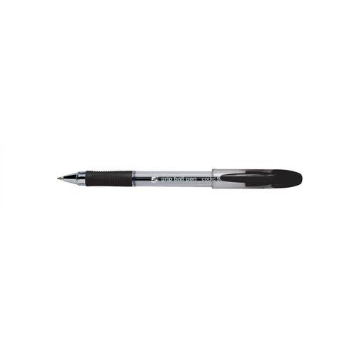 5 Star Elite Rubber Grip Ball Pen Medium 1.0mm Tip 0.5mm Line Black [Pack 12]