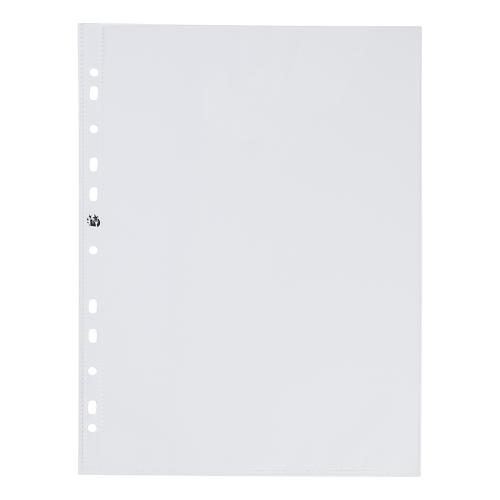 5 Star Office Punched Pocket Polypropylene Top-opening 70 Micron A4 Glass Clear [Pack 100]