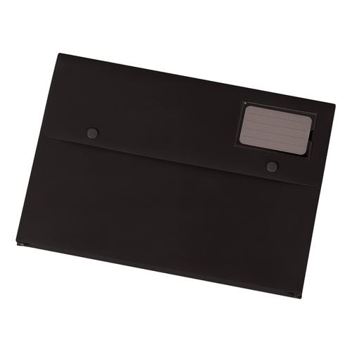 5 Star Office Document Wallet with Card Holder Polypropylene A4 Black [Pack 3]