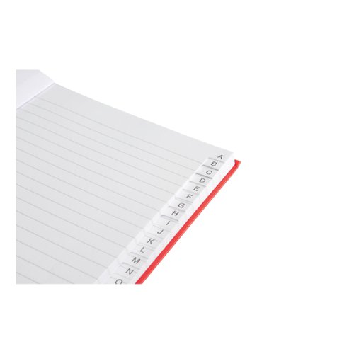 5 Star Office Manuscript Notebook Casebound 70gsm Ruled and Indexed 192pp A5 Red [Pack 5]