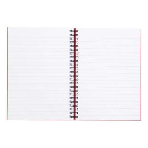 5 Star Office Manuscript Notebook Wirebound 70gsm Ruled 160pp A5 Red [Pack 5]