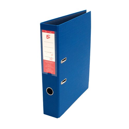 5 Star Office Premium Polypropylene Lever Arch File Fcap Royal Blue [Pack 10]