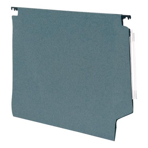 5 Star Office Lateral Suspension File Manilla 15mm V-base 180gsm Foolscap Green [Pack 50]