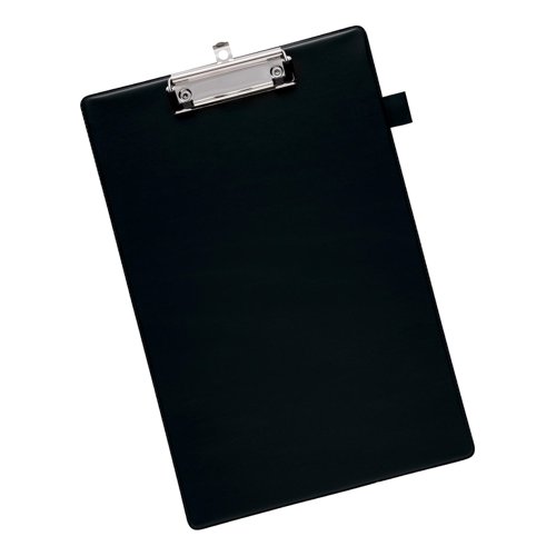 5 Star Office Standard Clipboard with PVC Cover Foolscap Black