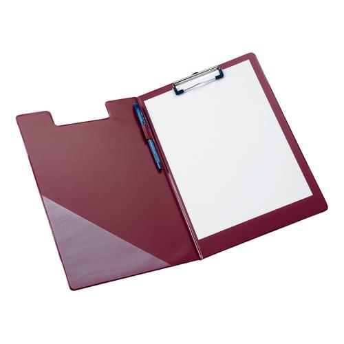 5 Star Office Fold-over Clipboard with Front Pocket Foolscap Red The OT Group