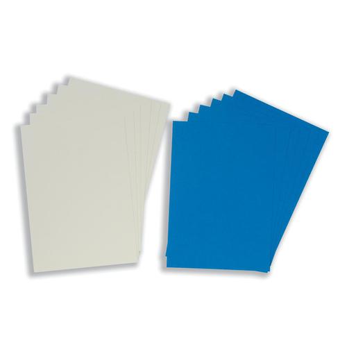 5 Star Office Binding Covers 240gsm Leathergrain A4 Blue [Pack 100]  916442