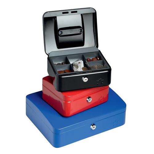 5 Star Facilities Cash Box with 5-compartment Tray Steel Spring Lock 8 Inch W200xD160xH70mm Black 918885 Buy online at Office 5Star or contact us Tel 01594 810081 for assistance