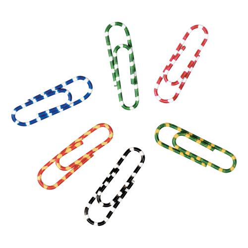 5 Star Office Paperclips Length 28mm Zebra Assorted Colours [Pack 150] The OT Group