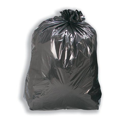 5 Star Facilities Bin Liners Recycled Medium/Heavy Duty 110Ltr Capacity W460/775xH930mm Black [Pack 200]  929763