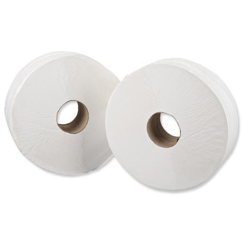 5 Star Facilities Jumbo Toilet Roll 2-ply Sheet Size 250x92mm 410m White [Pack 6]