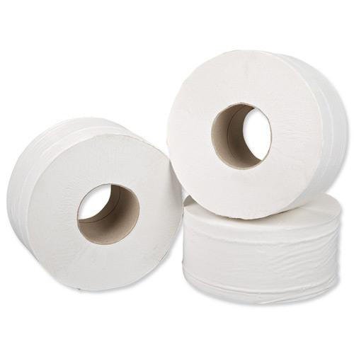 5 Star Facilities Mini Jumbo Toilet Rolls 2-ply Sheet Size 250x92mm 200m [Pack 12]