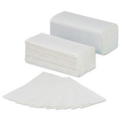 5 Star Facilities Hand Towel V-Fold Two-ply Recycled Size 250x210mm 200 Towels Per Sleeve White [Pack 16]