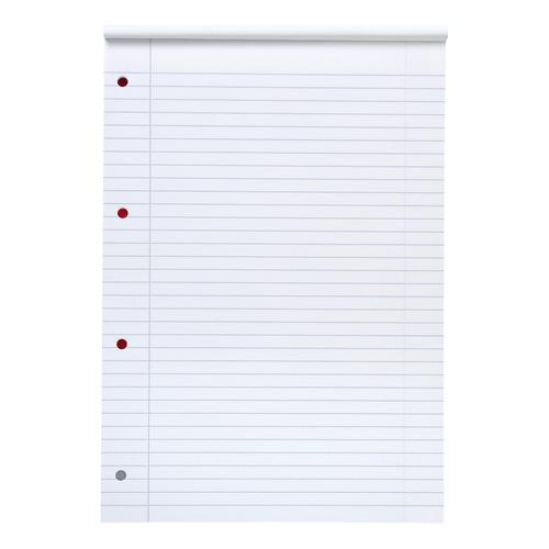 5 Star Office FSC Refill Pad Headbound 70gsm Ruled Margin Punched 4 Holes 160pp A4 Red [Pack 10] The OT Group