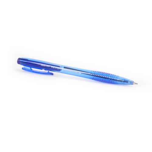 5 Star Office Retractable Ball Pen Medium 1.0mm Tip 0.7mm Line Blue [Pack 20] The OT Group