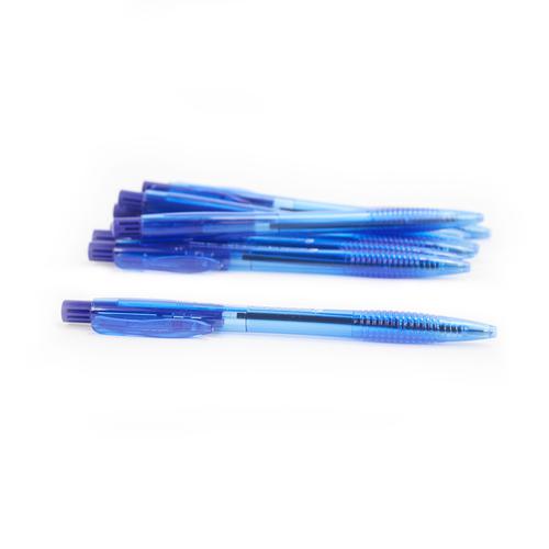 5 Star Office Retractable Ball Pen Medium 1.0mm Tip 0.7mm Line Blue [Pack 20] The OT Group