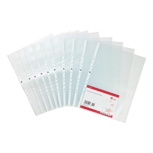 STRONG 120 MIC PUNCHED POCKETS SLEEVES-PLASTIC WALLETS  930523 25 x A3 CLEAR EX 