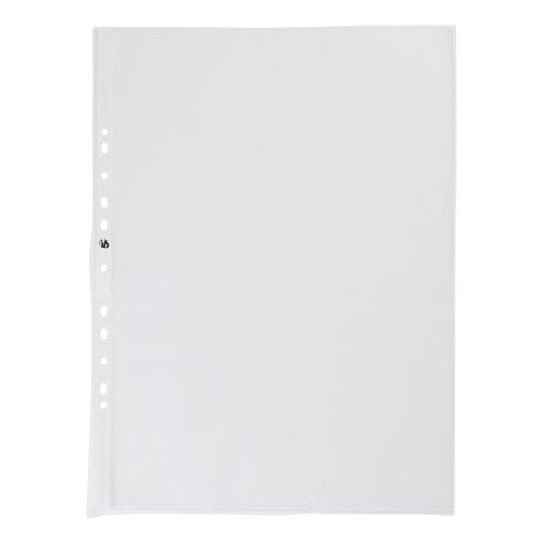 5 Star Office Punched Pocket Embossed Polypropylene Top-opening Portrait 90 Micron A3 Clear [Pack 25] The OT Group