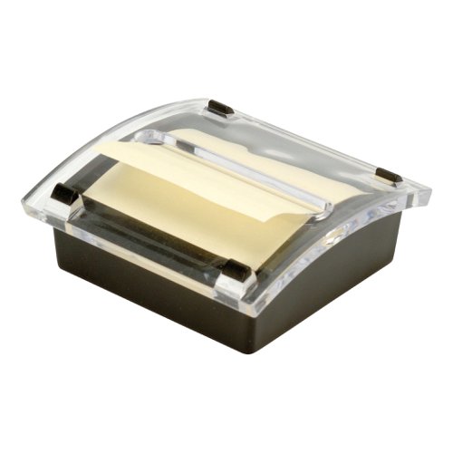 5 Star Office Re-Move Concertina Note Dispenser Acrylic-topped with FREE Pad for 76x76mm Notes