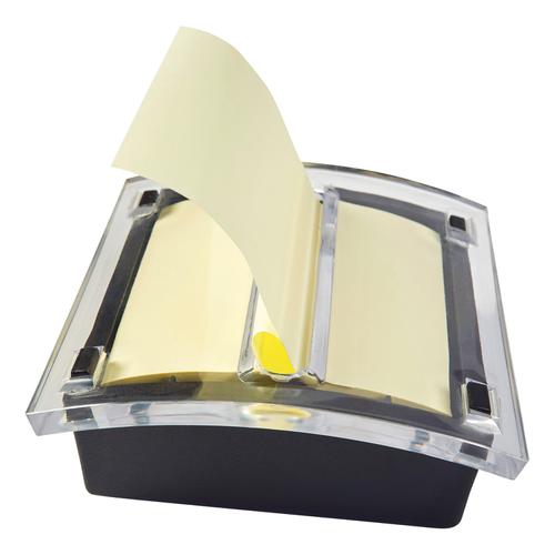 5 Star Office Re-Move Concertina Note Dispenser Acrylic-topped with FREE Pad for 76x76mm Notes  930558