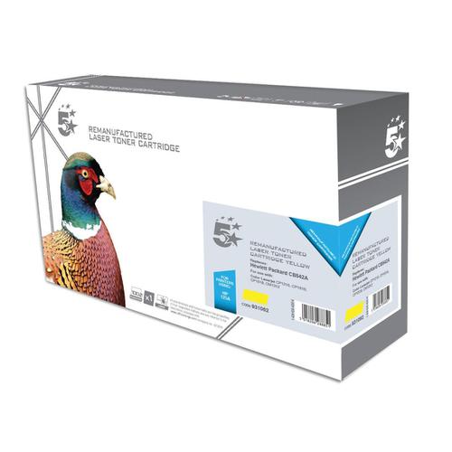 5 Star Office Remanufactured Laser Toner Cartridge Page Life 1400pp Yellow [HP 125A CB542A Alternative]