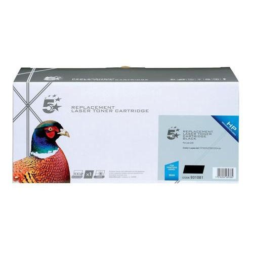 5 Star Office Remanufactured Laser Toner Cartridge 3500pp Black [HP 304A CC530A Alternative]