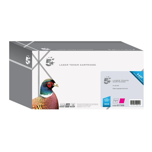 5 Star Office Remanufactured Laser Toner Cartridge 7000pp Magenta [HP 504A CE253A Alternative]