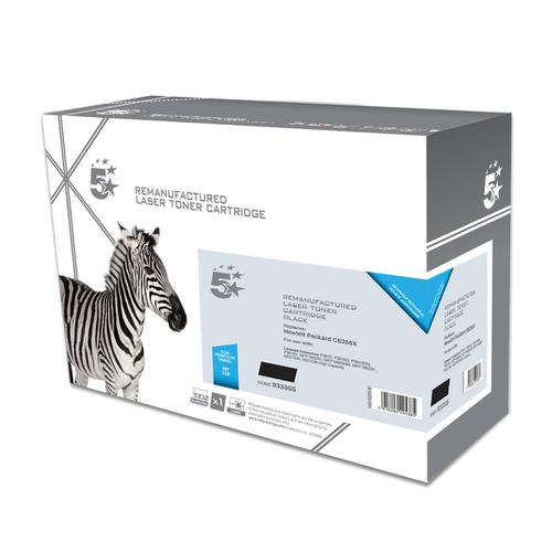 5 Star Office Remanufactured Laser Toner Cartridge HY Page Life 12500pp Black [HP 55X CE255X Alternative] Spicers