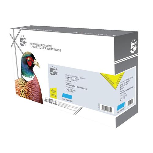 5 Star Office Remanufactured Laser Toner Cartridge Page Life 1000pp Cyan [Samsung CLT-C4072S Alternative] 933517 Buy online at Office 5Star or contact us Tel 01594 810081 for assistance