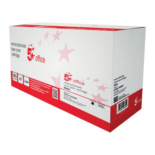 5 Star Office Remanufactured Laser Toner Cartridge HY Page Life 4000pp Black [Brother TN325BK Alternative]