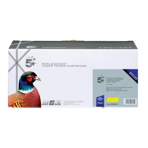 5 Star Office Remanufactured Laser Toner Cartridge Page Life 3500pp Yellow [Brother TN325Y Alternative] 934541 Buy online at Office 5Star or contact us Tel 01594 810081 for assistance