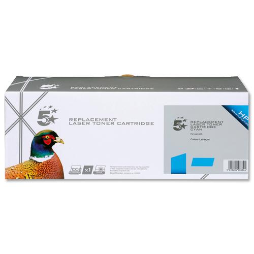 5 Star Office Remanufactured Laser Toner Cartridge Page Life 1000pp Cyan [HP No. 126A CE311A Alternative] Spicers