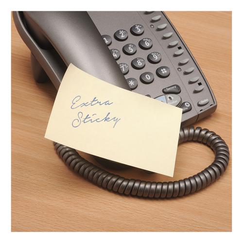 5 Star Office Extra Sticky Re-Move Notes Pad of 90 Sheets 76x127mm Yellow [Pack 12]