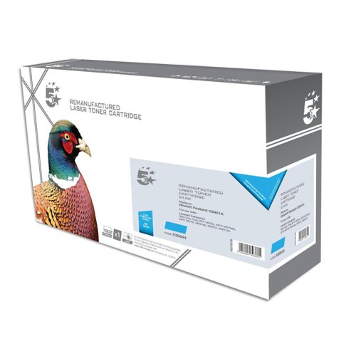 5 Star Office Remanufactured Laser Toner Cartridge 6000pp Cyan [HP 507A CE401A Alternative]