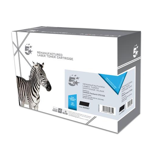 5 Star Office Remanufactured Laser Toner Cartridge Page Life 1600pp Black [HP 131A CF210A Alternative] 935687 Buy online at Office 5Star or contact us Tel 01594 810081 for assistance