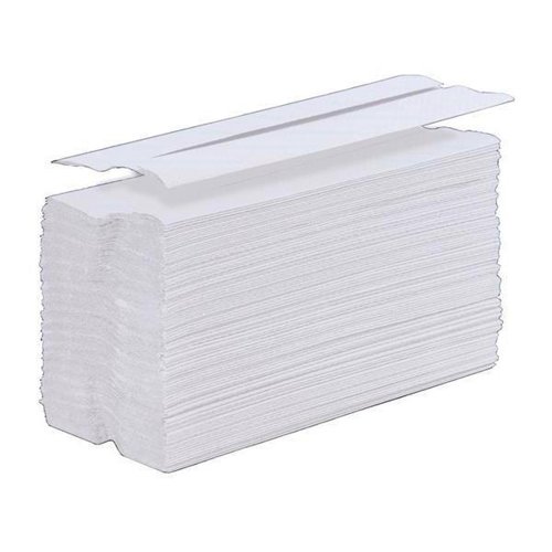 5 Star Facilities Hand Towel C-Fold One-Ply Recycled Size 230x310mm 200 Towels Per Sleeve White [Pack 12]