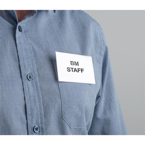 5 Star Office Name Badge with Combi-Clip 54x90mm [Pack 50] 936685 Buy online at Office 5Star or contact us Tel 01594 810081 for assistance