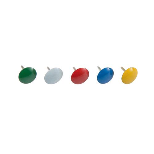 5 Star Office Drawing Pins Coloured Head Assorted [Box 100] The OT Group