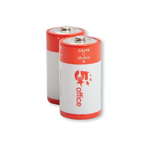 5 Star Office Batteries C/LR14 [Pack 2]